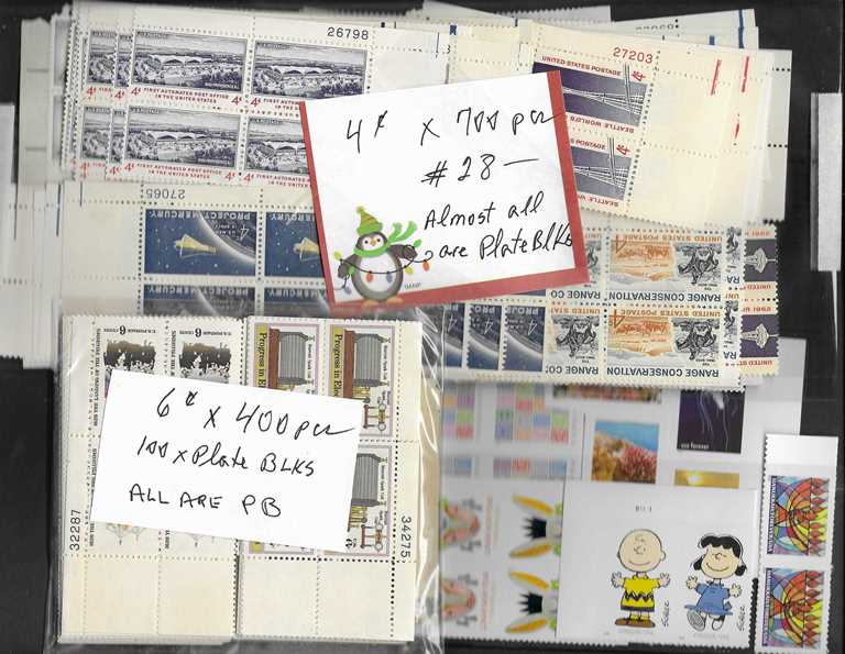 04 cents x 700 pieces 06 cents x 400 pieces 78 cents Forever X 110 pieces include singles, pairs, blocks or coils. All MNH for postage use. Total Face Value is $137.80 You pay only $89.50